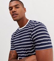 New Look Navy Stripe Short Sleeve T-Shirt